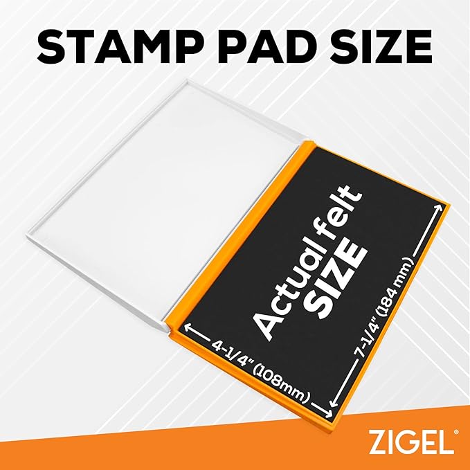 Plastic Case Stamp Pad Large Size, Sky Blue Color - Size: 4" x 7" - Choose from 15 Ink Colors