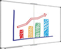 XBoard Magnetic Whiteboard 72 x 48 Inch | Giant Foldable Dry Erase White Board for Wall with Marker Tray 6' x 4' | Extra Large Aluminum Frame Folding Message Presentation Board