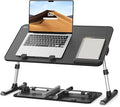 SAIJI Height & Angle Adjustable Lap Desk Laptop Stand for Bed | LightWeight Foldable Portable Laptop Table for Couch Sofa Chair Floor