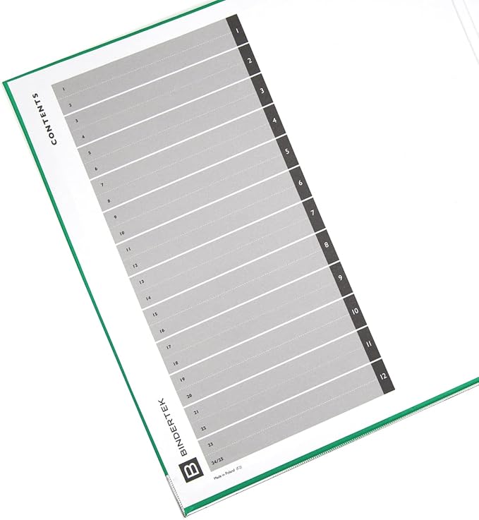 3-Ring Premium Binder - Evergreen, 3" Spine, by Bindertek | 525 Sheet Capacity, 2" D-Rings, Linen-Textured Covers, Steel Reinforced Edges, Spine Label Included