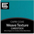 Capri Cove—12x12 Textured Cardstock | 80lb Textured Teal Blue Scrapbook Paper | Premium Cardstock for Cricut Cutting | 25 Sheets