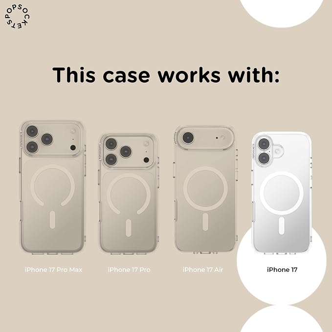 PopSockets iPhone 17 Phone Case with MagSafe, Wireless Charging Compatible, Disney - Boho Wildflowers Blue
