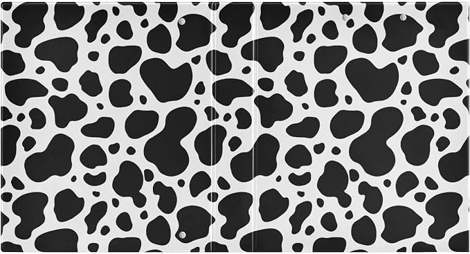 3 Ring Binder Cow Print 1.5 Inch Three Ring Binder | Cute Binder with 3 Storage Pockets for Women School Office Supplies