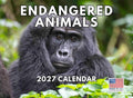 Endangered Animals Calendar 2027 Wildlife Monthly Wall Calender 12 Month