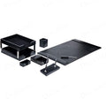 Dacasso Black Bonded Leather Luxury 9 Piece Desk Set - Blotter Pad & Desk Mat Organization Essentials - Executive Decor and Surface Protector