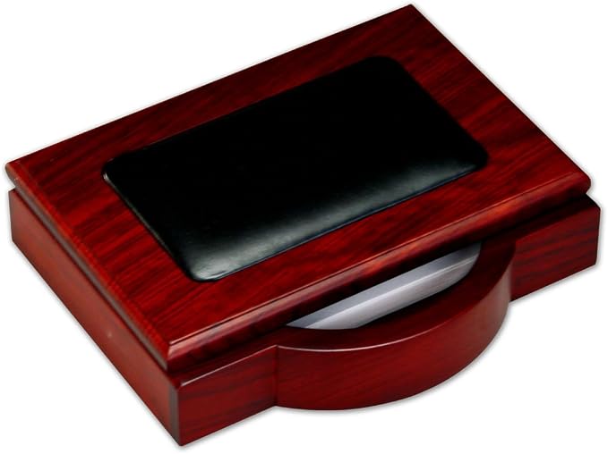 DACASSO Leather Desk Set - Luxury Leather Desk Pad& Desk Organization Essentials - Office Organization & Executive Desk Decor - (Rosewood and Black, 7 Piece)