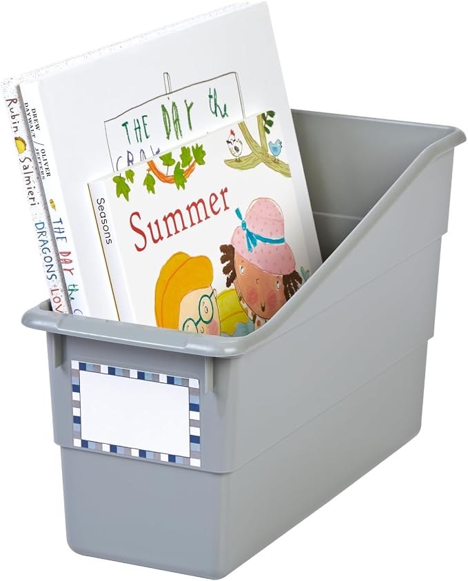 Really Good Stuff Durable Book & Binder Holder, 6-Pack, Pebble