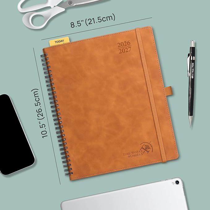 POPRUN 2026-2027 Monthly Planner, Large 8.5" x 10.5", 18 Month Calendar