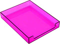 Paper Tray Acrylic File Organizer for Desk Letter Tray Desk Organizer Document Holder Sorter Storage for A4 Office Supplies Magazines, 13.8x10.6x2.4 Inches, Bright Purple