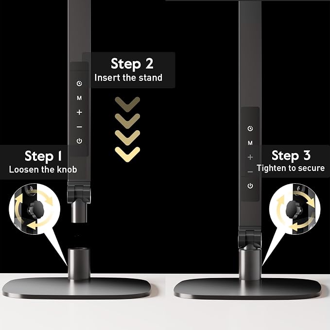 LED Desk Lamp for Home Office, Soft Edge-lit Design - Modern Style | Eye-Caring Diffused Light, Professional Computer Light for Reading, Crafts & Zoom, Dimmable with 30 Modes, Memory & Timer