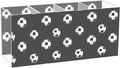 Football Print Black White 4 Compartment Acrylic Pencil Holder, Printed Pencil Holder Makeup Brush Holder Acrylic Desktop Accessories for Pencil Cutlery Toiletries Storage