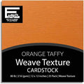 ORANGE TAFFY—12x12 Textured Cardstock | 80lb Textured Orange Scrapbook Paper | Premium Cardstock for Cricut Cutting | 25 Sheets