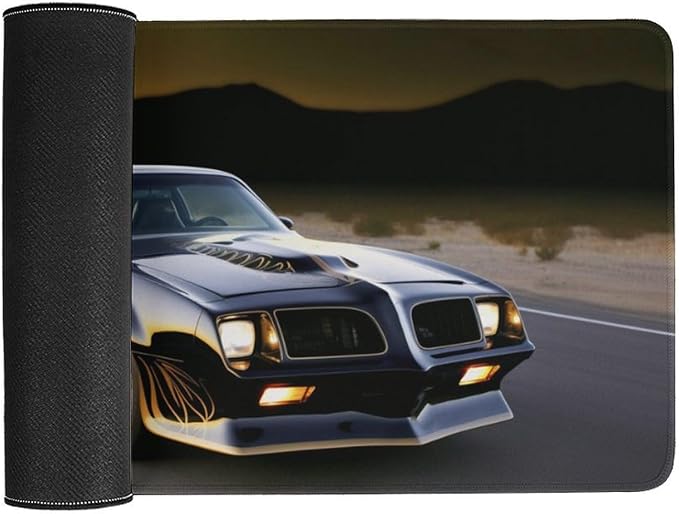 Classic American Muscle Car Mouse Pad Gaming Cool Mousepad Large Computer Desk Pad Mat with Non-Slip Rubber Base Vintage Office Desk Accessories 23.6" X 11.8"