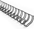 TOTiyea 100 Pack 1/2" Wire Binding Spines,3:1 Pitch,100-Sheet,Letter Size | metal spiral binding coils,Black,0.8mm in thickness, Each spine has a 3:1 pitch and 32 double loops; 360-degree rotation