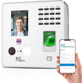 NGTeco Cloud Time Clock for Small Business, Real Remote Access, 4-in-1 Mode | Employee Time Clock with Face, Fingerprint, RFID, PIN Check-in, Software & App, Customizable Shift, 10 Cards, No Monthly Fee