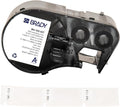 Brady Authentic (M4-102-427) Self-Laminating Vinyl Wrap Around Labels 1.25" H x 0.5" W Black on White, Clear, 200 Labels. for use with the BMP41, BMP51, and M511 Label Printers