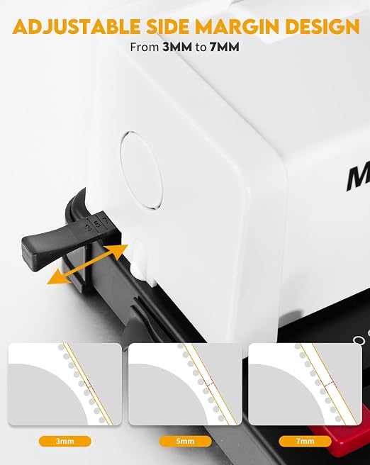 Spiral Binding Machine, 4:1 Pitch, 12 Sheets Punch Capacity, Electric Coil Insert, Book Binder Machine for A4/A5/Letter Size Paper, Come with 1 Box pcs 5/16'' Coils & Pliers