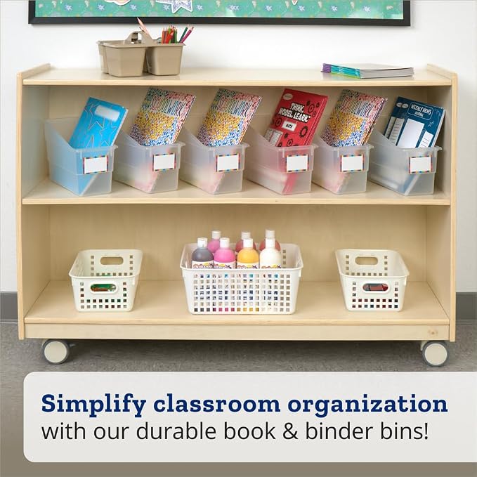 Really Good Stuff Durable Book & Binder Holders - 6 Pack - Clear