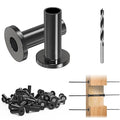 Steel DN Mate 50 Pack Black Stainless Steel Protector Sleeves for 1/8”, 5/32", 3/16" Wire Rope Cable for Wood Post, T316L Marine Grade Cable Railing Kit Hardware DB58