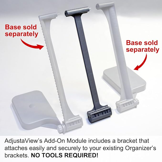 Ultimate Office ADD-ON for AdjustaView EXPANDABLE Desk Organizers, BK Pkts | No Tools Required! Add 10 EZ-Load Color Pockets - (20 Additional Sheets) to Your AdjustaView EXPANDABLE Organizer at Anytime