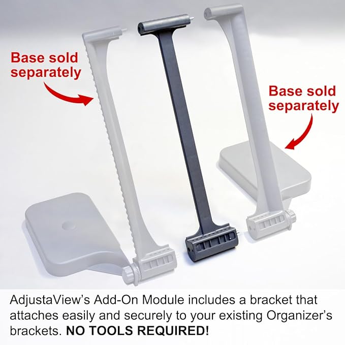 Ultimate Office ADD-ON for AdjustaView EXPANDABLE Desk Organizers, CL Pkts | No Tools Required! Add 10 EZ-Load Color Pockets - (20 Additional Sheets) to Your AdjustaView EXPANDABLE Organizer at Anytime
