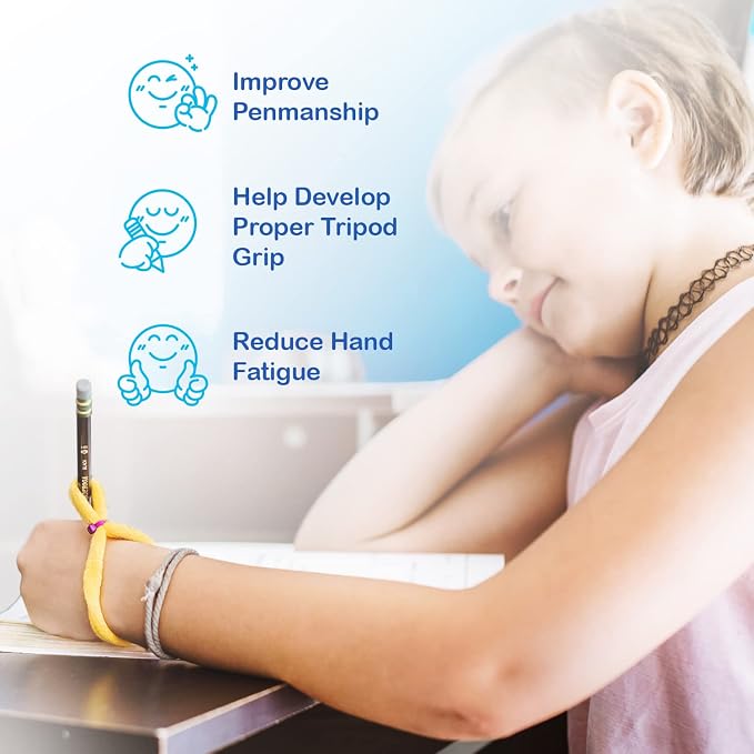 The Original OT Invented & Patented HandiWriter, Hand Made in the USA, Handwriting Aid for a Proper Tripod Grip, Finger Position & Better Penmanship. Great for All Kids Kindergarten Age & Up (4 Pack)