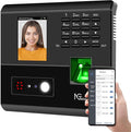NGTeco APP Time Clock for Small Business, 4-in-1 Mode, No Monthly Fee | Employee Attendance Machine with Face, Fingerprint, RFID & PIN Check-in, 10 RFID Cards, 2.4G WiFi, Flexible Shift Management