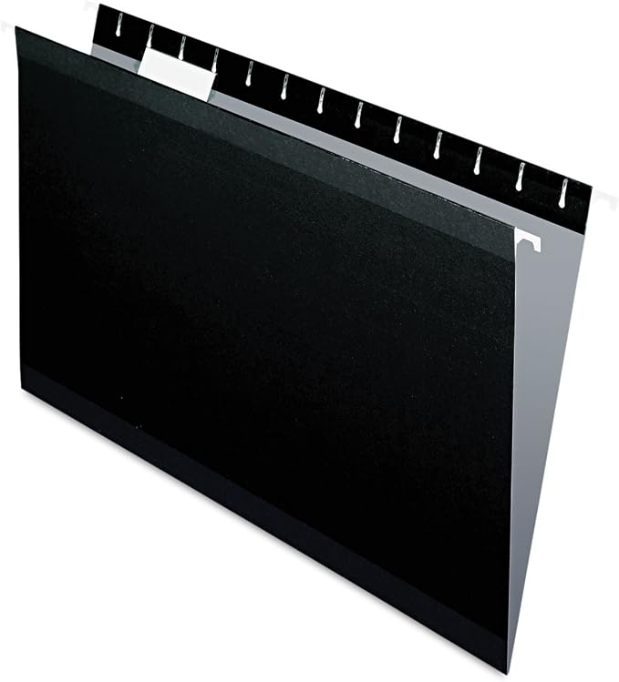 Pendaflex Recycled Hanging Folders, Black, Legal