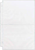 StoreSMART® - Photo Page for 3-Ring Binders - Archival-Safe Plastic - Two 5" x 7" Pocket - Holds Four Photos - 100 Pack - LC57-100
