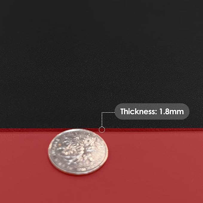 Zinkooat Table Pad Protector for Dining Room Table - Can Be Used On Both Sides Waterproof and Easy to Clean Good Flatness Used for Dining Table(Black+Wine Red 54x72)