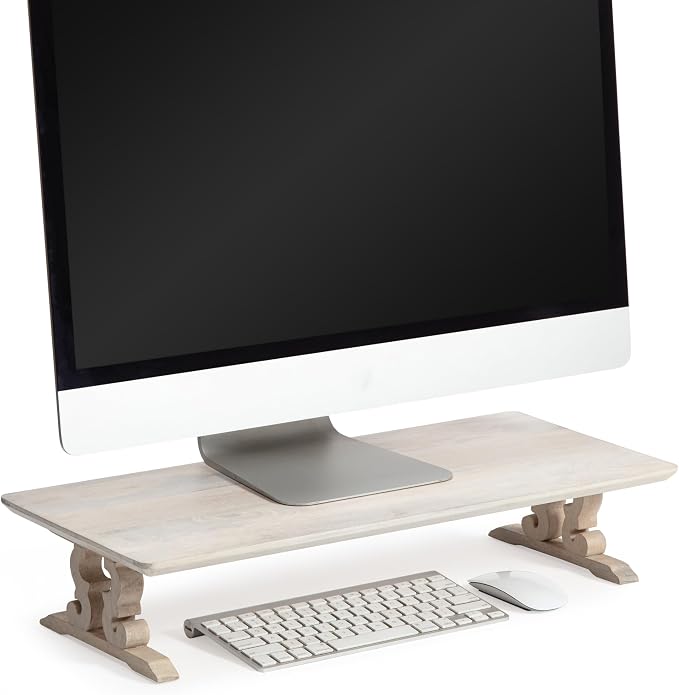 Anji Mountain Monitor Stand - Desktop Organizer & Laptop Riser, Ergonomic Monitor Riser, Space-Saving Monitor Stand for Desk, Durable Construction, Easy Assembly, Ideal for Home & Office