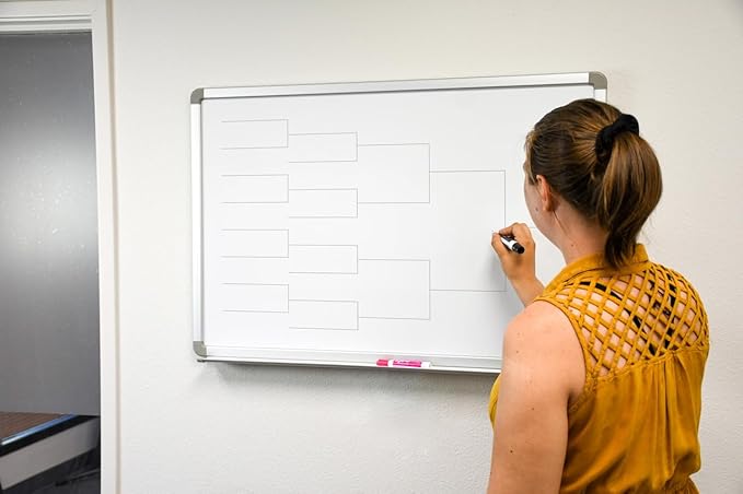 12 Team Bracket Whiteboard 36" x 24"