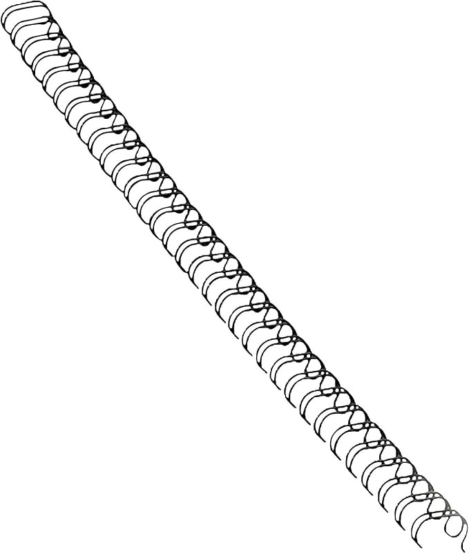 Fellowes Wire Binding Spines, 1/2 Inch Diameter, Black, 100 Sheets, 25 Pack (5255401)