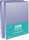 Binditek 8 Mil PVC Binding Covers, 8.75 x 11.25 Inches, Clear, 200 Pack | PVC Binding Presentation Covers, 8.75 x 11.25 Inches Oversize, Square Corners, Unpunched, for Office School Supplies