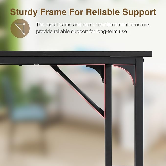 FDW 39 inches Computer Desk, Modern Simple Style Desk for Home Office, Study Student Writing Desk,Black