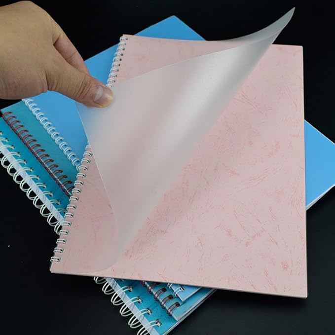 Rayson PP Frosted Binding Covers, 15 Mil, Letter Size, Unpunched, 50 Pack | Made from PP polypropylene with a frosted matte finish; flexible, durable covers help protect Letter-size documents.
