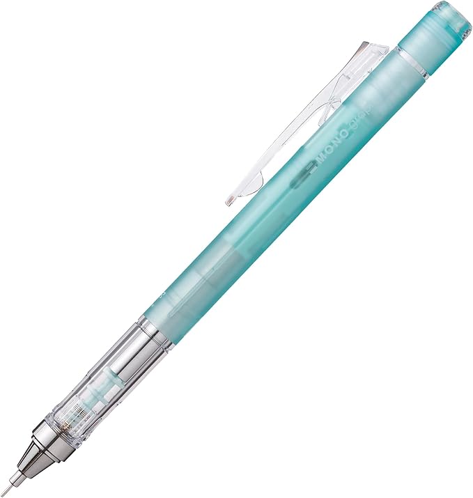 Tombow Mechanical Pencil MONO Graph 0.3 mm Transparent HB with Shake Mechanism Fine Lead Pencil Refillable Eraser Ideal for Fine Lines [SH-MG60-R3]