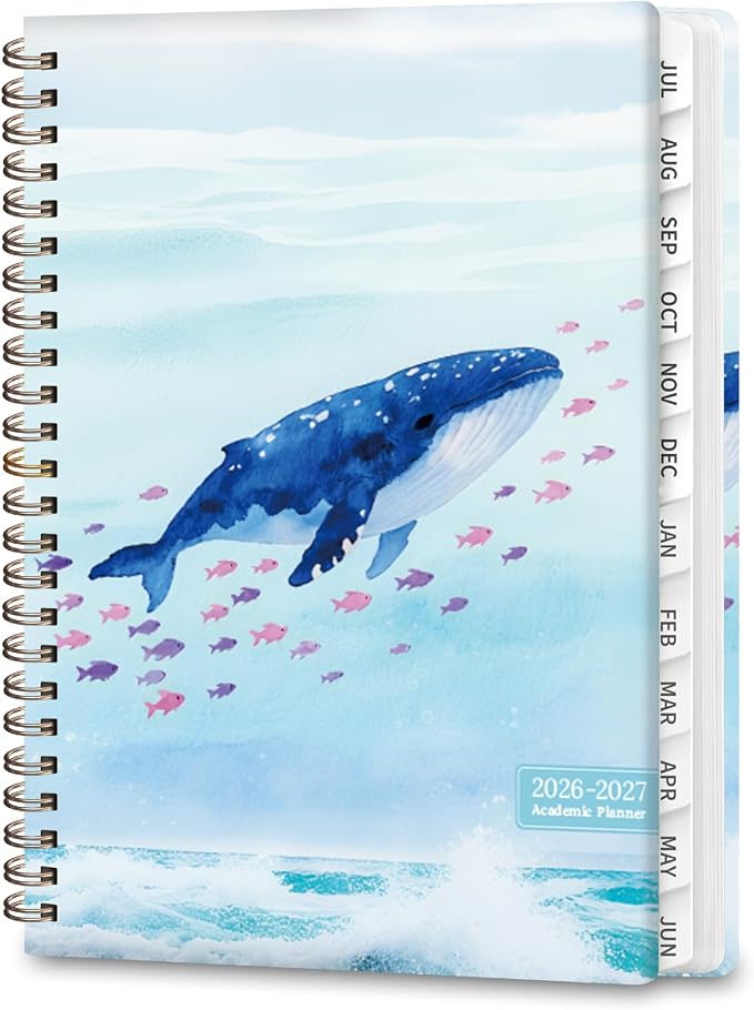 Planner 2026-2027, Weekly and Monthly Academic Year Calendar Planner, July 2026 - June 2027, Daily Agenda Book for Office School Supplies, A5(6.3'' x 8.5'')