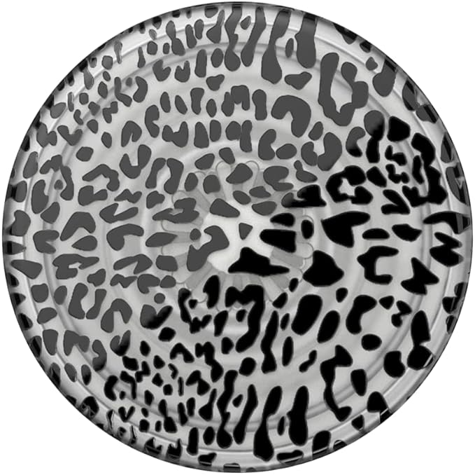 PopSockets Adhesive Phone Grip, Holder- Black Leopard | Secure Comfortable Hold, Anti-Drop, Kickstand, Plant, Cat, Leopard