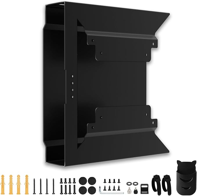 Mini PC Mount for HP, VESA Wall Under Desk Mount or Mount to a Monitor Arm for HP EliteDesk 800 G4 G3 G5 G9 EliteDesk 705 805, HP Pro Mini 400 260, HP ProDesk 400 405 600 Mini PC with Pen Holder
