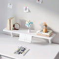 Clamp on Desk Shelf with Reading Stand 23.6x7.8in Space-Saving | Desktop Extender Klemmbares Schreibtisch Organizer Regal Adjustable Floating Desks Shelf for Office Dorm Desk Organization