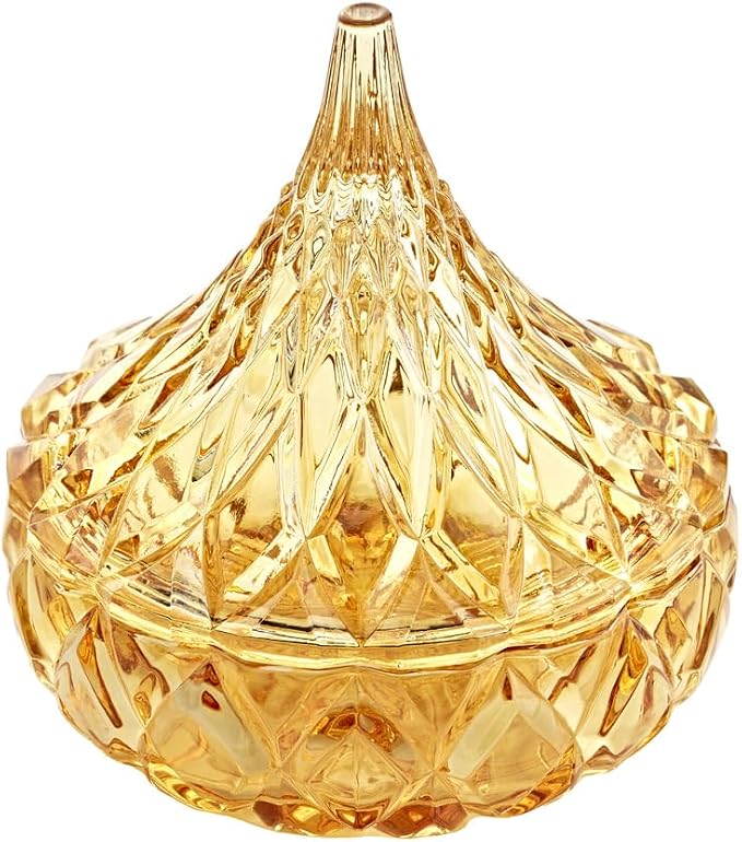 Godinger Gold Glass Hershey Kiss Candy Dish - A Sweet and Stylish Delight