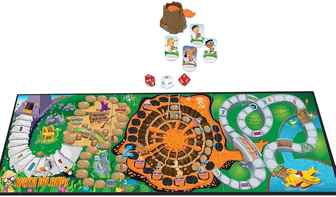 Learning Resources Math Island Addition & Subtraction Game - Math Manipulatives, Educational Board Toys, Classroom Flash Cards , Volcano Toy, STEM Kids, Gifts for Boys And Girls , Montessori