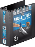 Wilson Jones 3 Ring Binder 4 Inch, Ultra Duty D-Ring View Binder with Extra Durable Hinge, Customizable, Black (W86641)