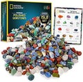 National Geographic Polished Stones and Crystals 15 Lb. Bulk Collection | 15 Lbs. of 3/4-Inch Tumbled Stones, Real Rocks and Crystals, Bulk Craft Supplies, Rock Collection, Geology Activity
