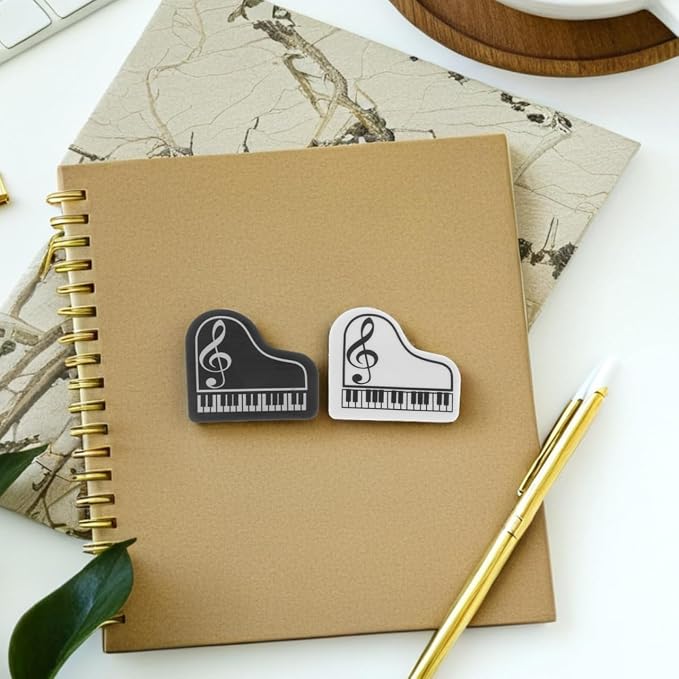 Milisten Piano Shaped Erasers 20 pcs Small for Students Classroom Rewards School Supplies Homework Correction Cute Party Favors 1.77 X 1.49 X 0.78 in
