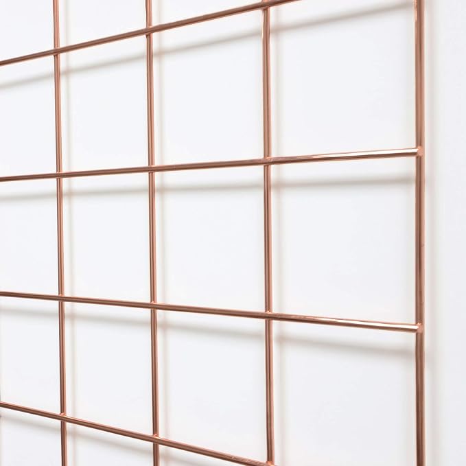 2 Pack Large Wall Grid Panels with Light and Clips, Photo Display Board, Picture Frame Collage Board, Wire Grid Wall Panel Room Decoration,Rose Gold | Picture Frames Collage , Wire Grid Wall Panel Room Decoration