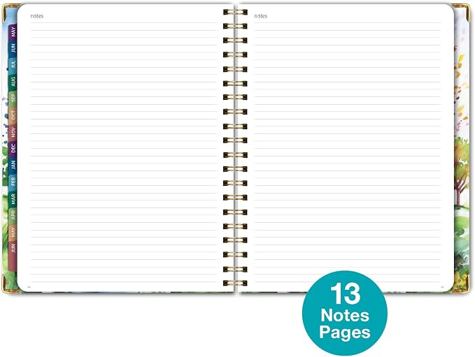 HARDCOVER Academic Year 2026-2027 Planner: 14 Months (May 2026 Through June 2027) 8.5"x 11" Daily Weekly Monthly Planner Yearly Agenda. Bookmark, Pocket Folder and Sticky Note Set (Tree Seasons)