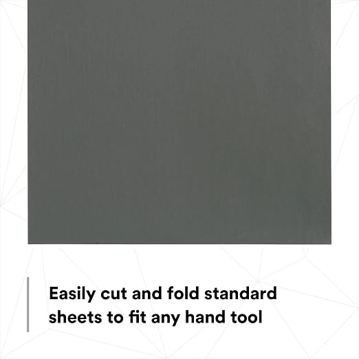 3M Wetordry Abrasive Sheet, 02034, 1000+ Grade, 9 in x 11 in | 50 Sheets, Fast Cutting, Auto Body Sanding, Paint Finishing