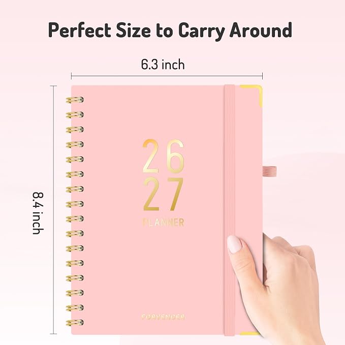 Jul 2026 - Dec 2027 Planner, Forvencer 18 Month Planner 2026-2027, 6" x 8"